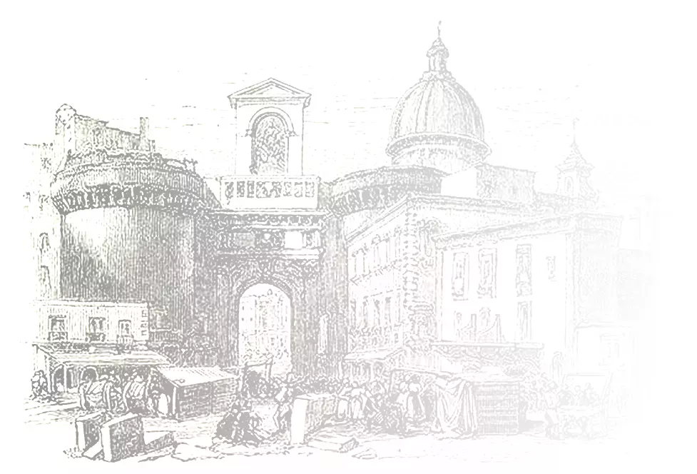 Illustrazione storica di Porta Capuana a Napoli