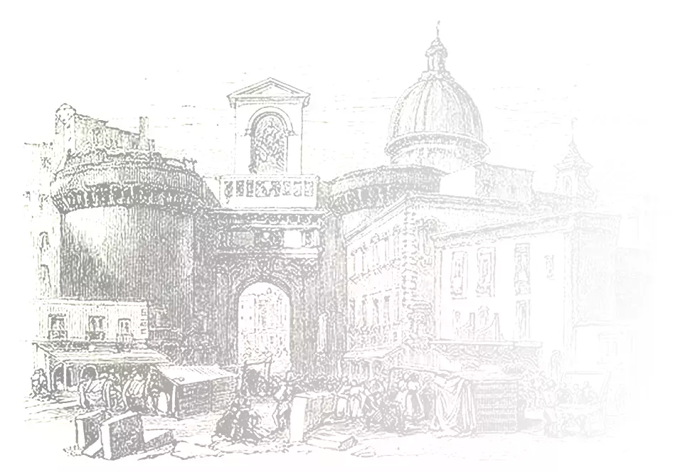 Illustrazione storica di Porta Capuana a Napoli